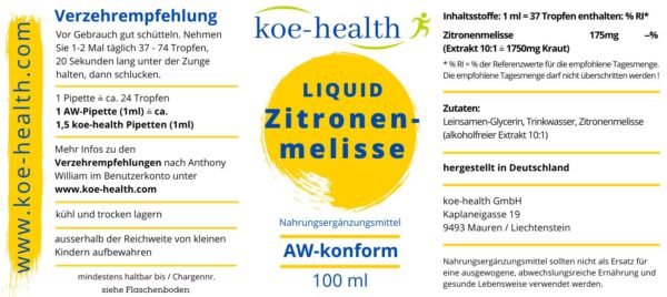 Zitronenmelisse-Liquid