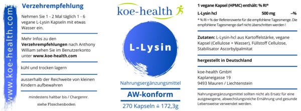 L-Lysin Kapseln