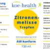 Zitronenmelisse_Etikette Zitronenmelisse-Tropfen